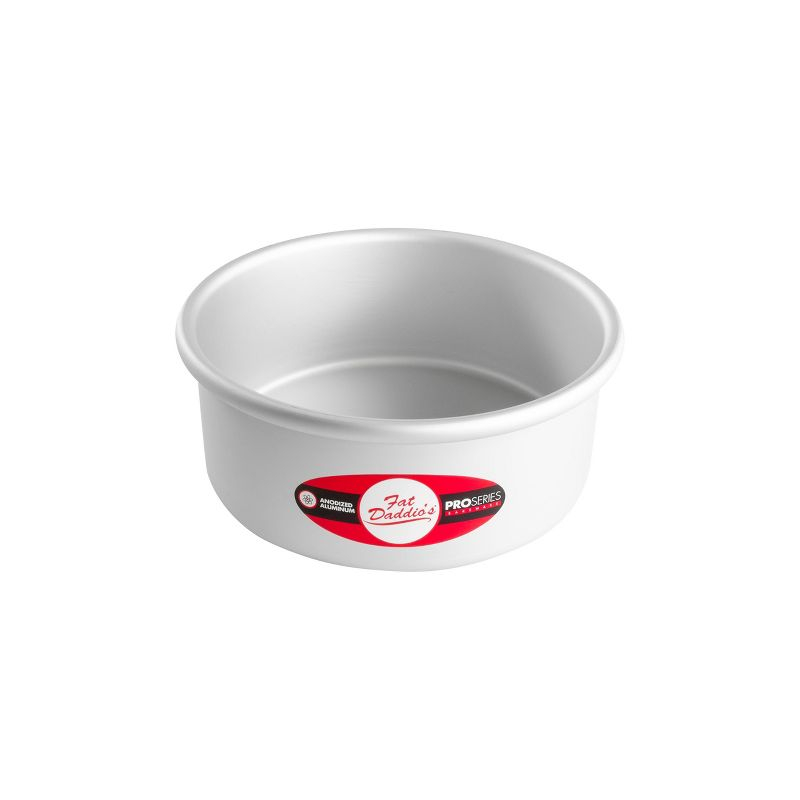 Fat Daddio's PRD-73 Anodized Aluminum Round Cake Pan, 7" x 3", Silver