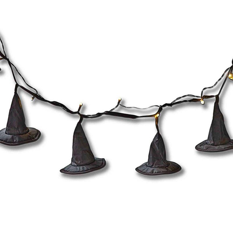 Tag 7.0 Inch Witch Hat Garland W/Led String Lights Decorative Wall Garlands