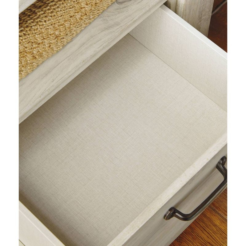 Bellaby 5 Drawer Chest White - Signature Design by Ashley: Farmhouse Style, Brushed Nickel-Tone Handles