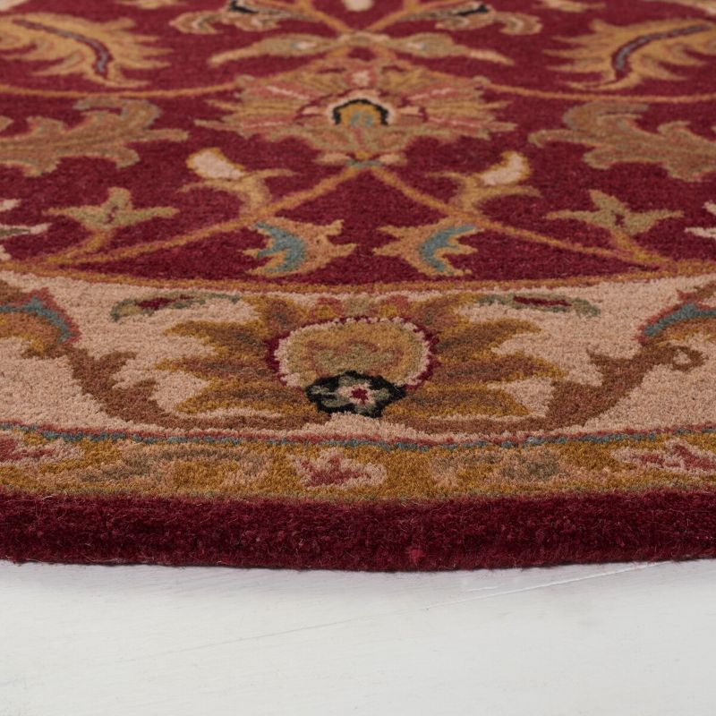 Heritage HG628 Hand Tufted Area Rug - Red/Ivory - 7'6"x9'6" Oval - Safavieh.