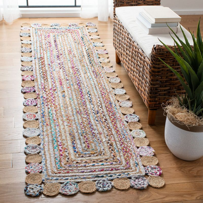 Cape Cod CAP201 Woven Indoor Runner Rug - Beige/Multi - 2'3"x14' - Safavieh