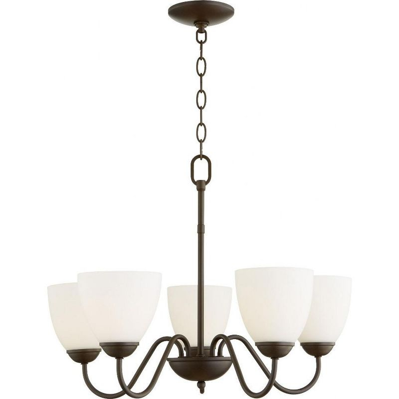 Quorum Lighting 5 - Light Chandelier in  Oiled Bronze