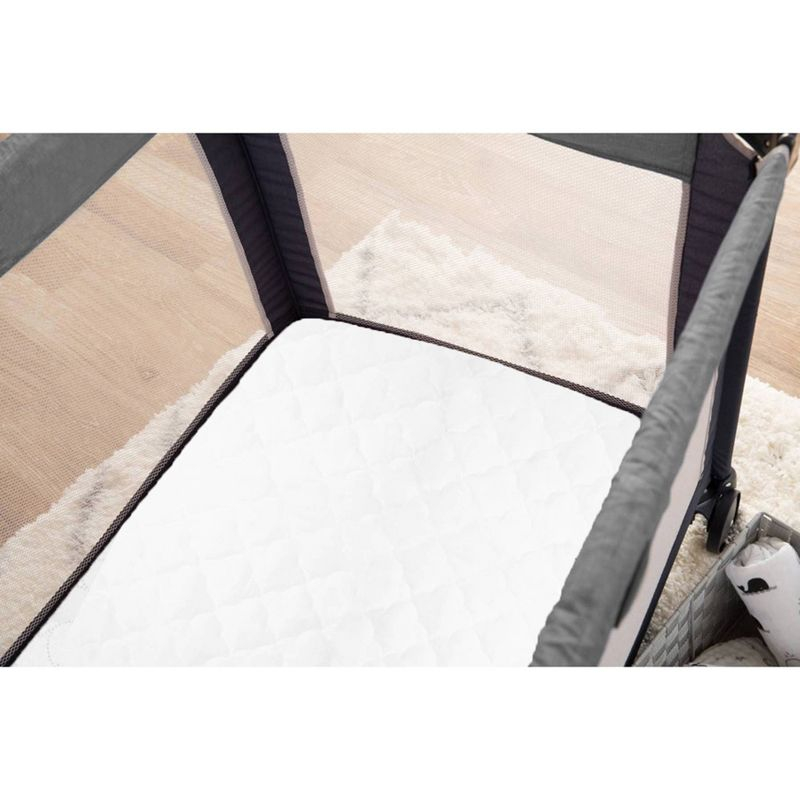 TL Care Playard Size Waterproof Fitted Quilted Mattress Pad Cover