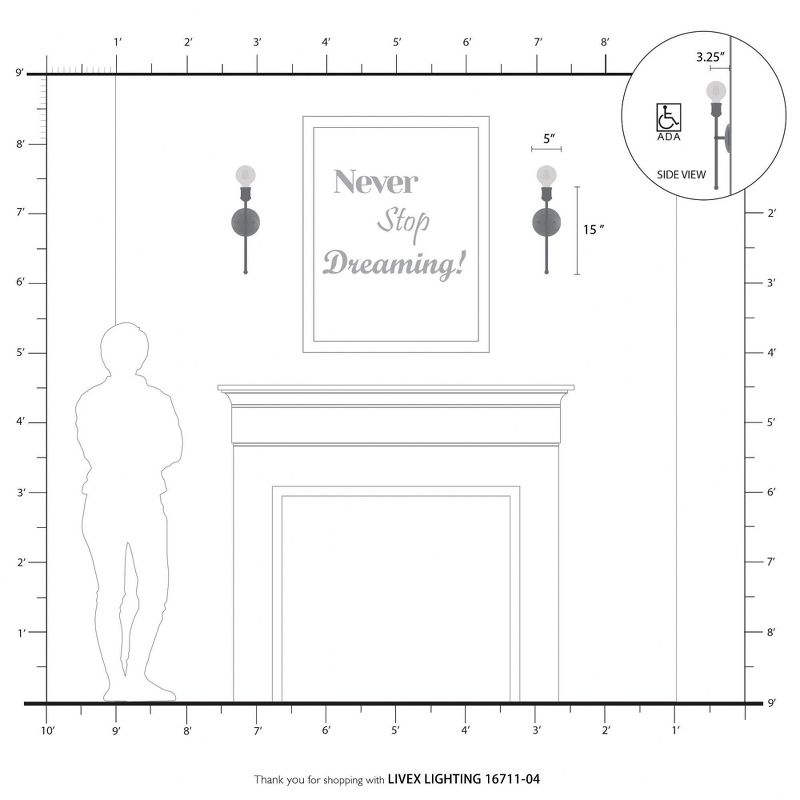 Livex Lighting Lansdale 1 - Light Sconce in  Black