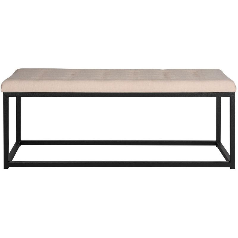 Reynolds Bench - Beige/Black - Safavieh