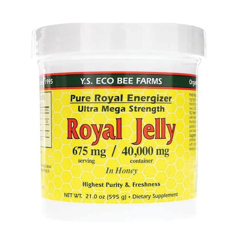 Y.S. Eco Bee Farms Pure Royal Energizer Royal Jelly In Honey.