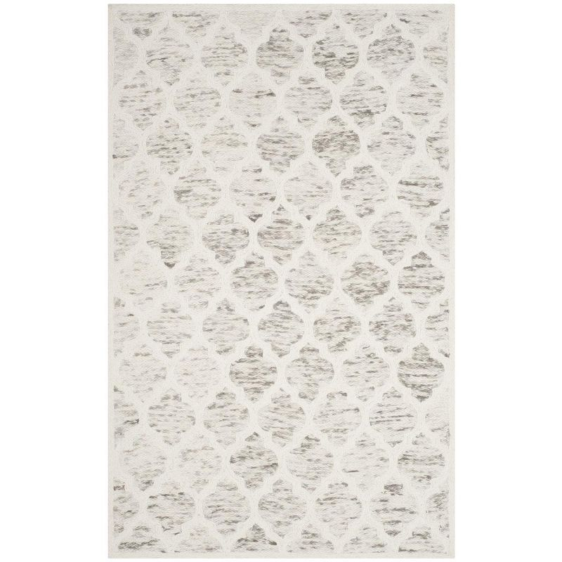 Himalaya HIM121 Hand Loomed Area Rug - Grey/Ivory - 5'x8' - Safavieh.