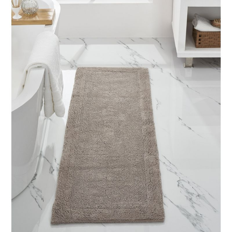 Better Trends Edge 100% Cotton Tufted Reversible Bath Rug 20" x 60" Runner - Beige