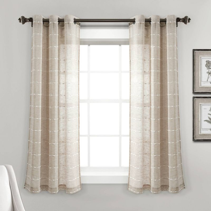 Lush Decor Polyester Sheer Curtain Pair (Set of 2)