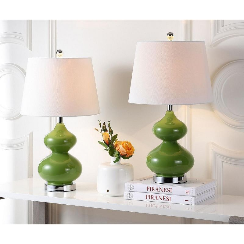 Eva Double Gourd Table Lamp (Set of 2) - Green - Safavieh.