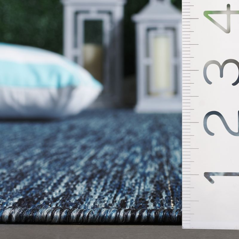 Beach House BHS260 Machine Made Loomed Area Rug - Navy - 6'-7" X 6'-7"  Square - Safavieh