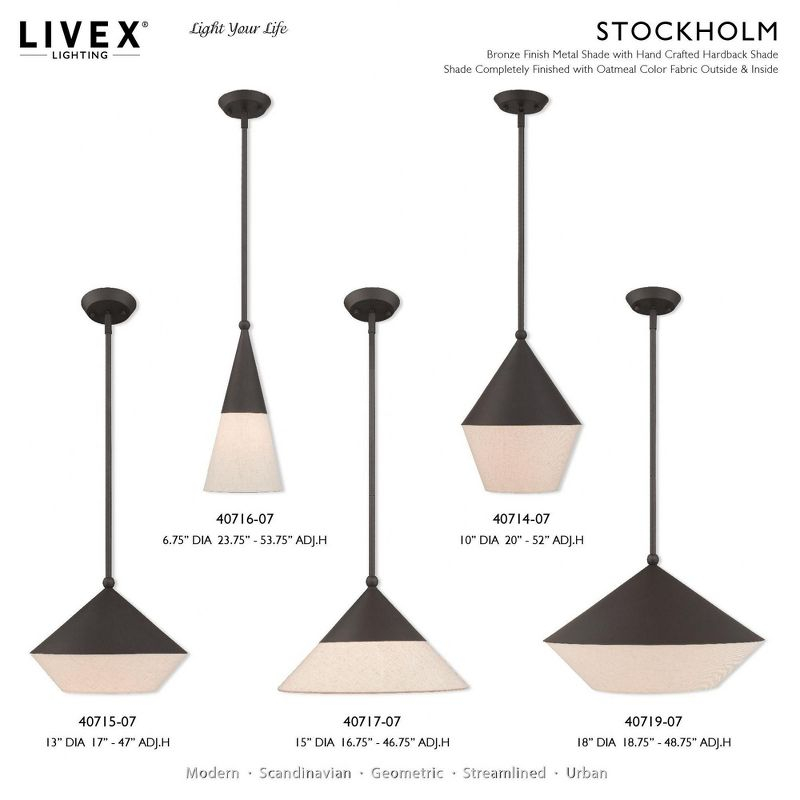 Livex Lighting Stockholm 1 - Light Pendant in  Bronze