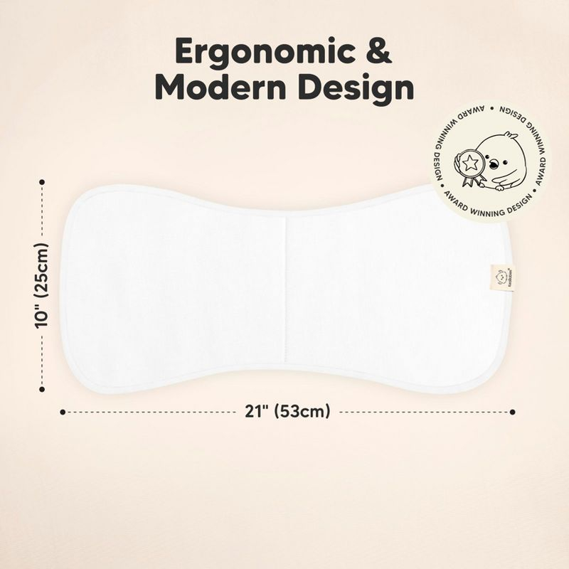 KeaBabies 5pk Urban Baby Burp Cloths, Organic Burping Cloth for Babies, Burp Rags for Baby Girls, Boys  (Soft White)