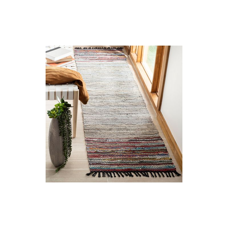 Vintage Leather VTL202 Hand Woven Indoor Accent Rug - Beige/Multi - 2'x3' - Safavieh