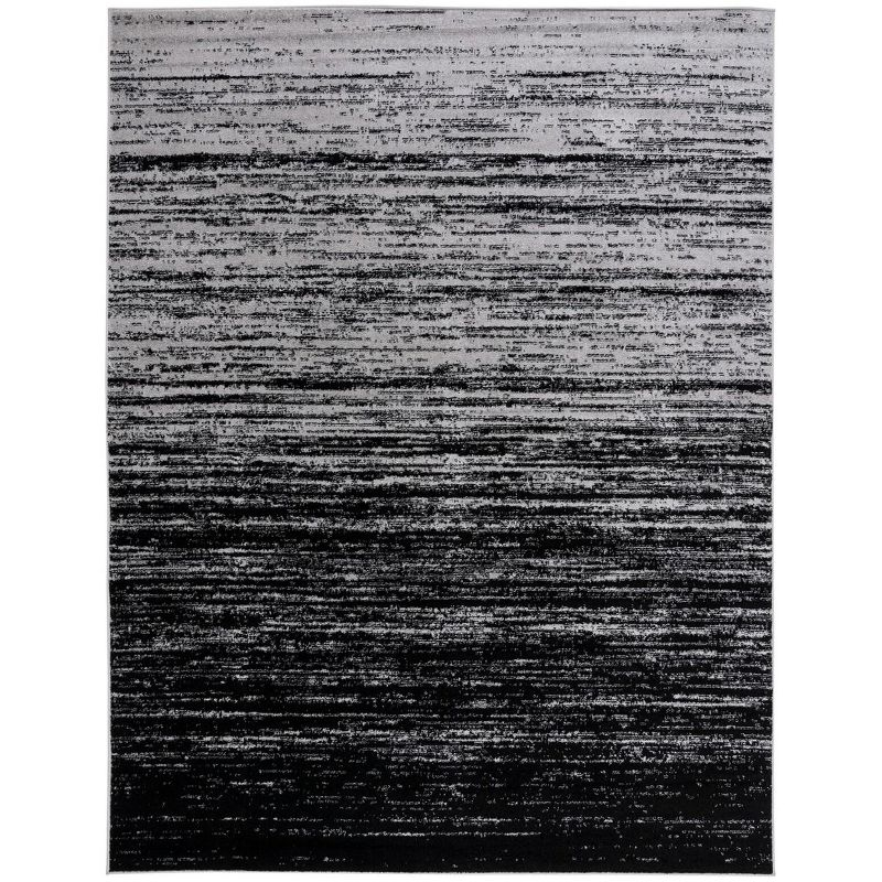 Adirondack ADR113 Machine Made Indoor Area Rug - Silver/Black - 10'x14' - Safavieh