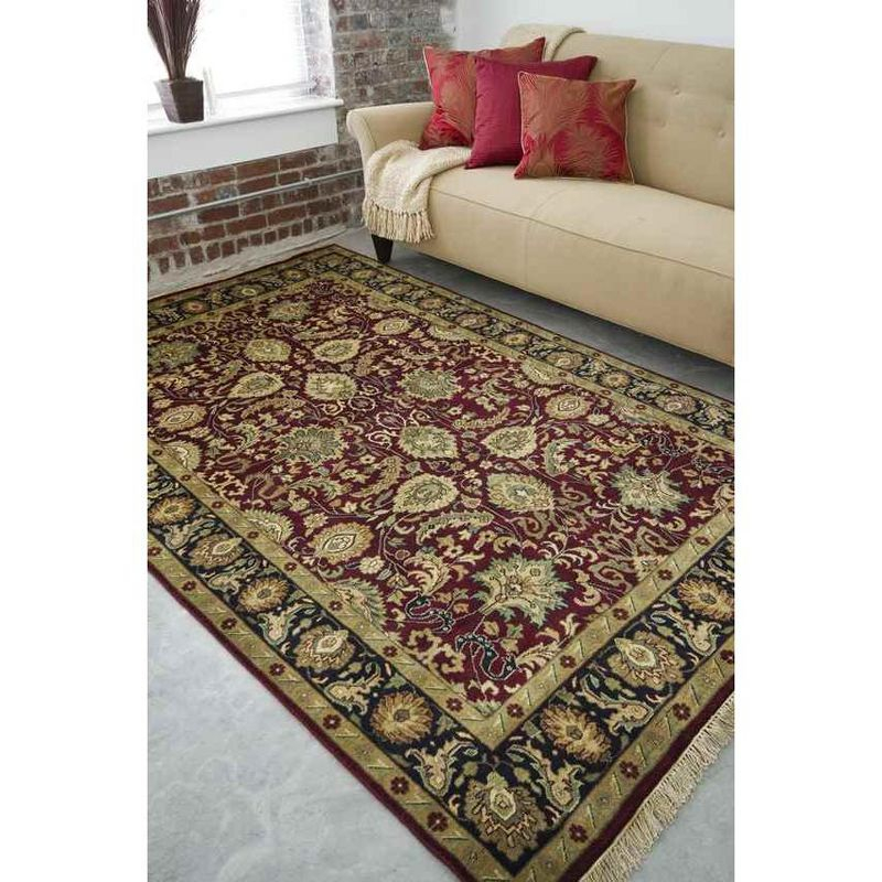 Mark & Day Walthourville 5'6"x8'6" Rectangle Knotted Indoor Area Rugs Red/Tan