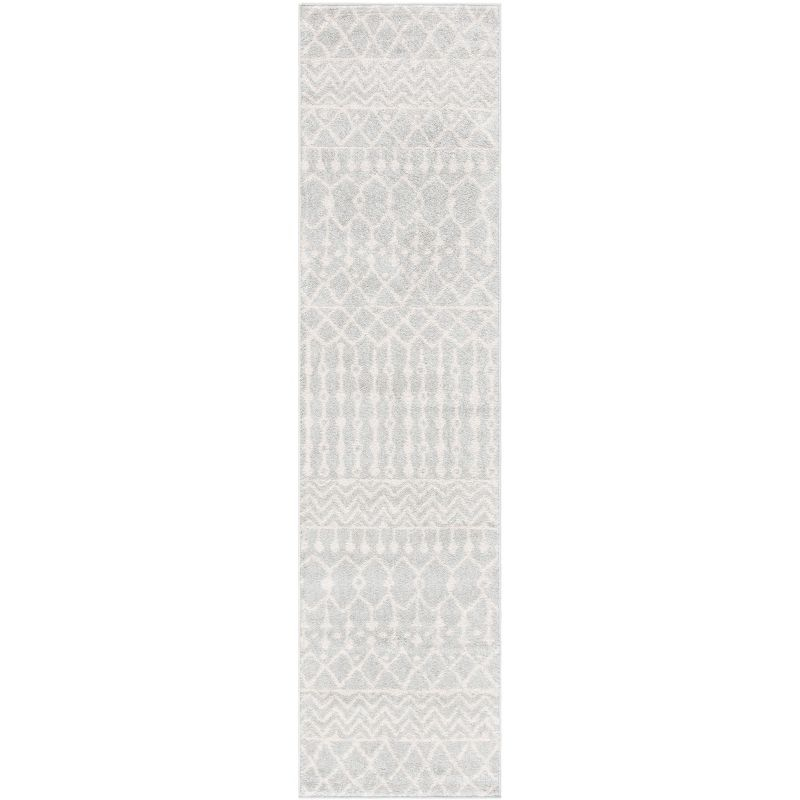 Tulum TUL270 Power Loomed Runner Rug - Light Grey/Ivory - 2'x15' - Safavieh.