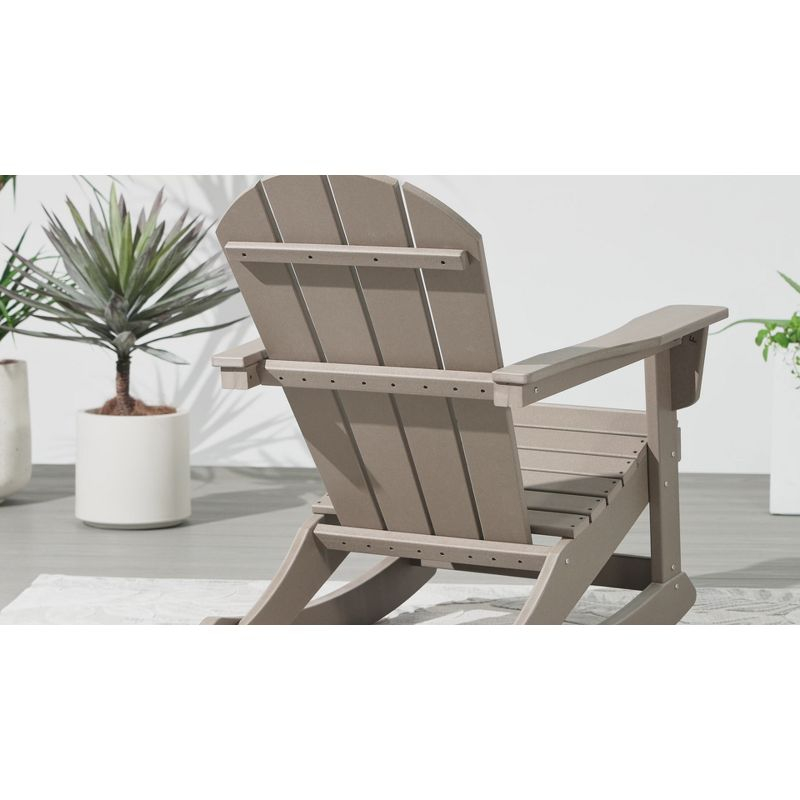 WestinTrends  Outdoor Patio Porch Rocking Adirondack Chair, Sand