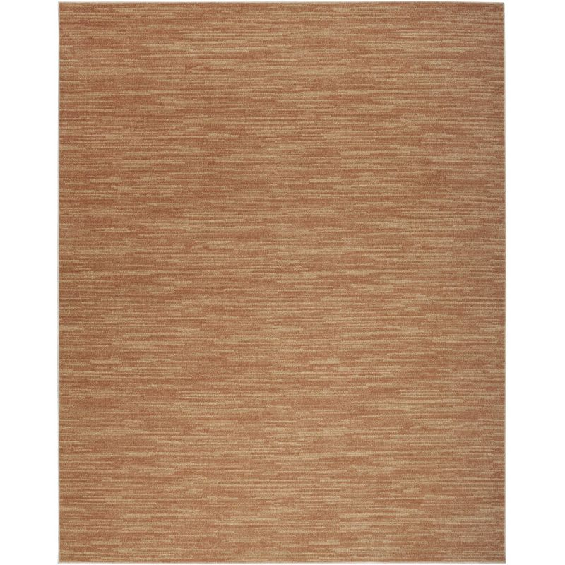 Nourison Essentials Easy Care Indoor Outdoor Area Rug - Rust 9' x 12'