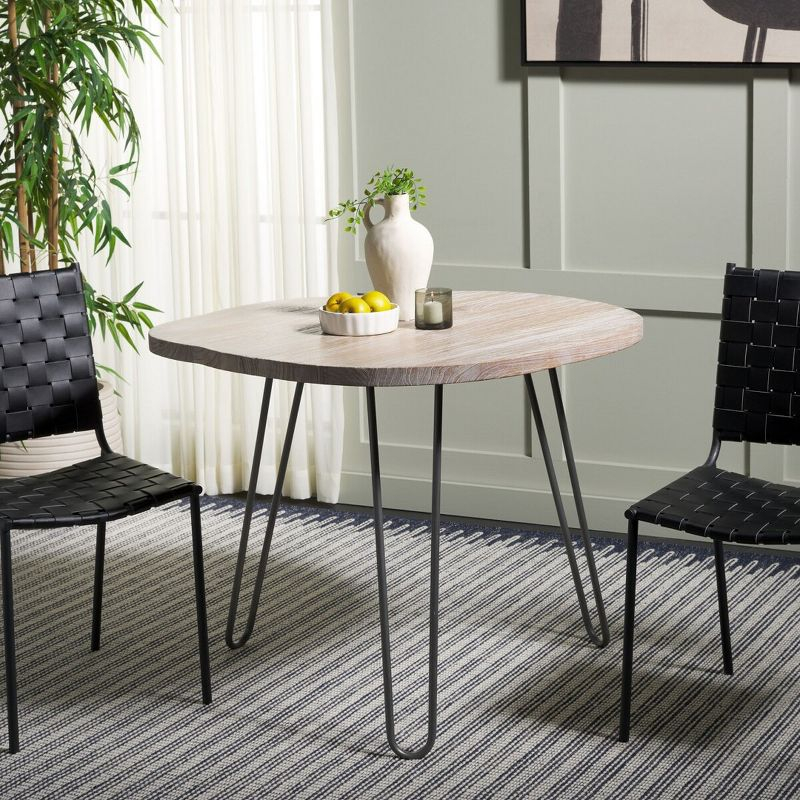 Mindy Dining Table - Natural/Grey - Safavieh
