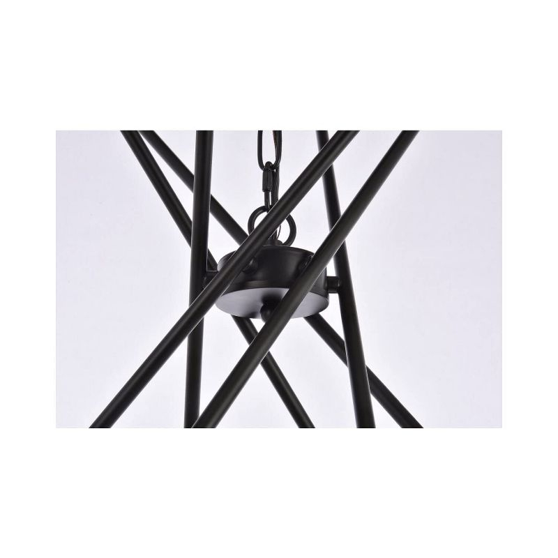 Elegant Lighting Casen 32 inch pendant in black
