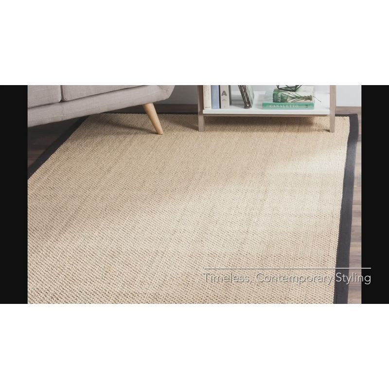 Natural Fiber NF141 Power Loomed Indoor Area Rug - Maize/Linen - 6'x9' - Safavieh.
