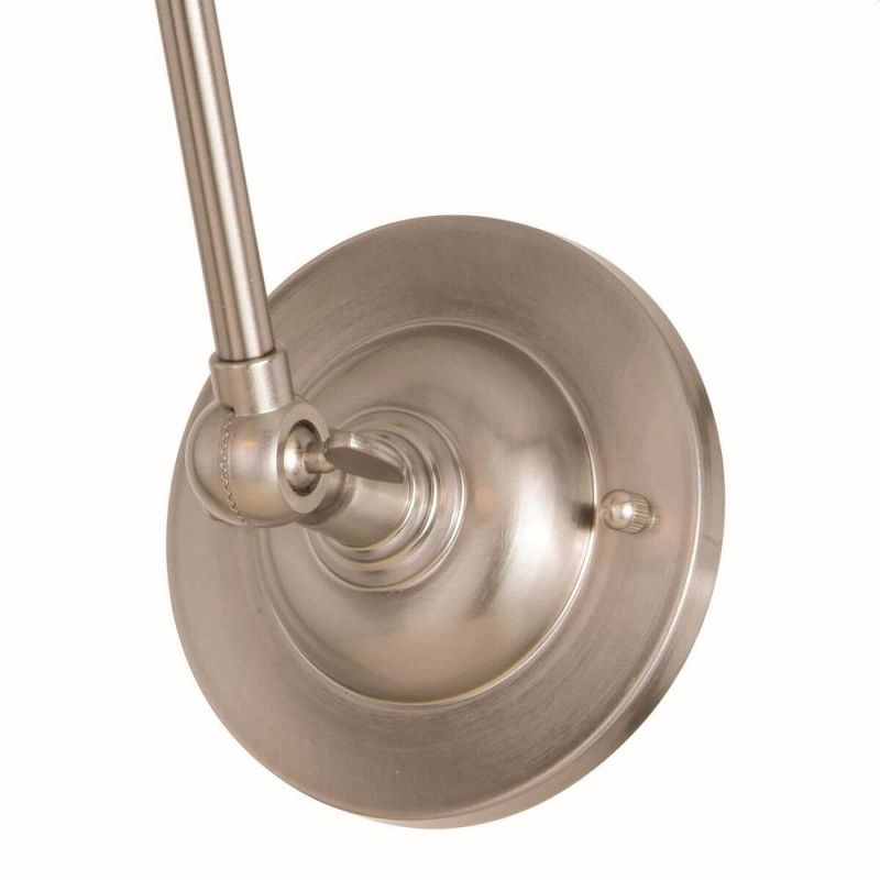 Vaxcel Alexis 1 - Light Swing Arm Lamp in  Satin Nickel/Matte White