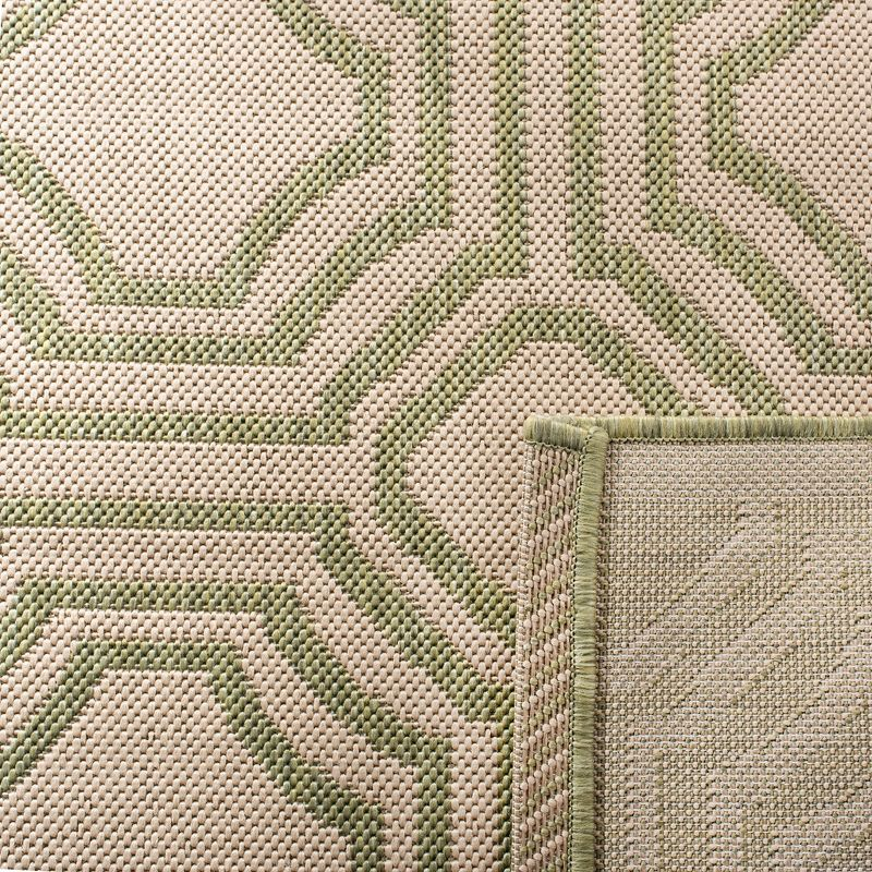 Courtyard CY6112 Power Loomed Indoor and Outdoor Accent Rug - Anthracite/Beige - 2'x3'7" - Safavieh