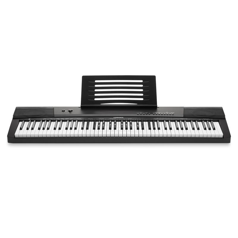Hamzer 88 Key Electronic Keyboard Piano w/ Full Size, Semi Weighted Keys, Built-In Speakers, & Sustain Pedal