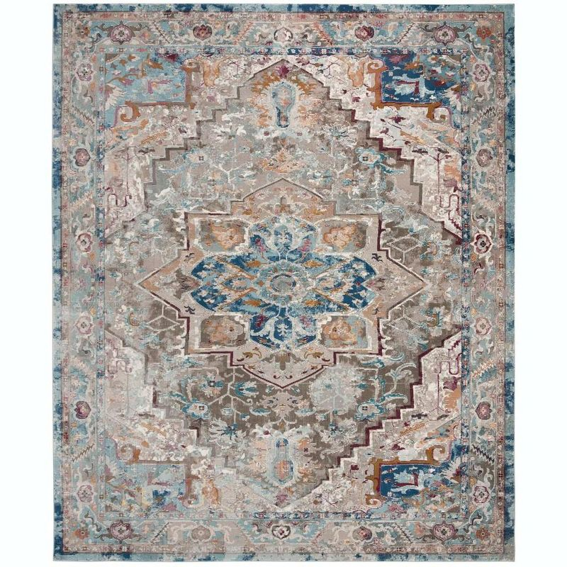 Aria ARA119 Power Loomed Area Rug - Beige/Blue - 10'x14' - Safavieh.