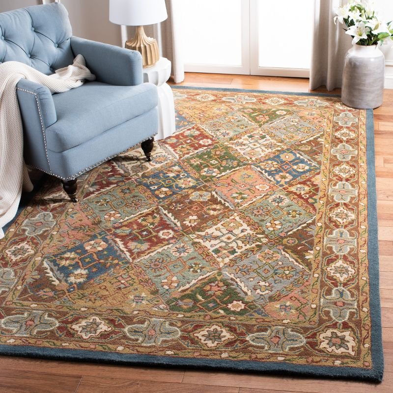 Heritage HG316 Handmade Accent Rug - 3'x5' - Green/Red - Safavieh