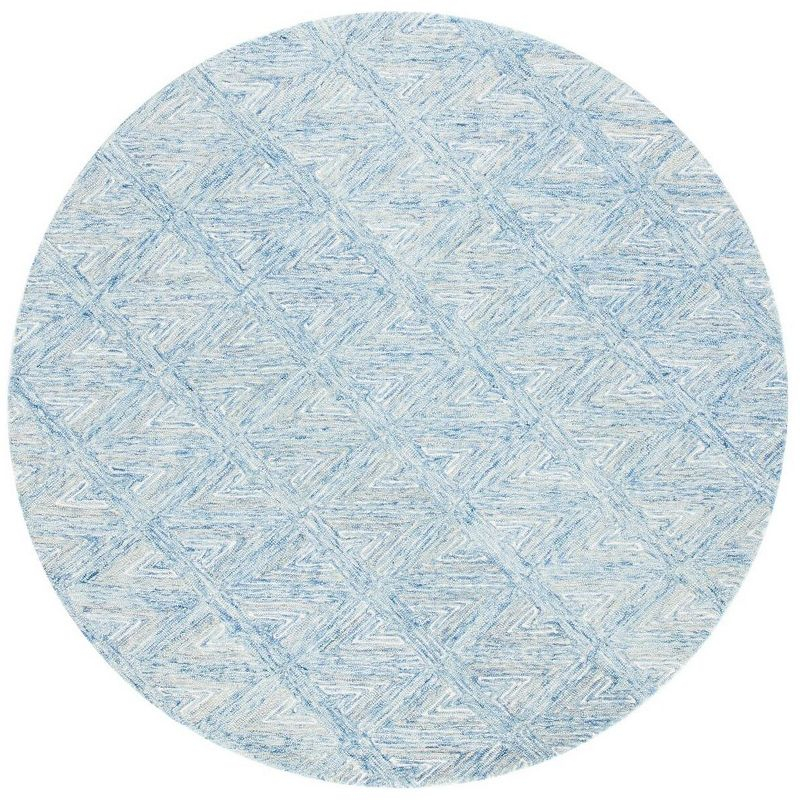 Abstract ABT653 Hand Tufted Area Rug - Blue/Beige - 6' Round - Safavieh.