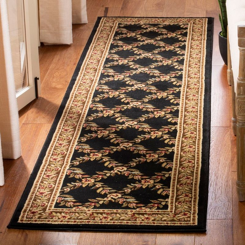 Lyndhurst LNH557 Power Loomed Runner Rug - Black/Brown - 2'3"x8' - Safavieh