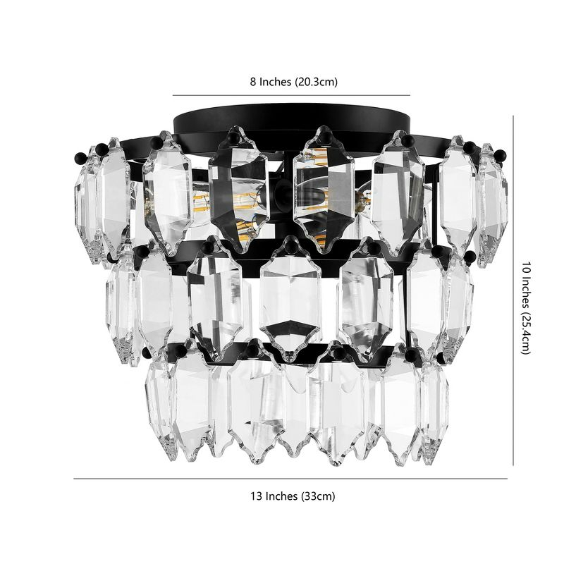Gorson 3 Light 13" Flush Mount - FLU4045 - Black - Safavieh