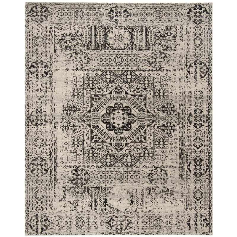 Evoke EVK260 Power Loomed Area Rug - Ivory/Black - 12'x18' - Safavieh.