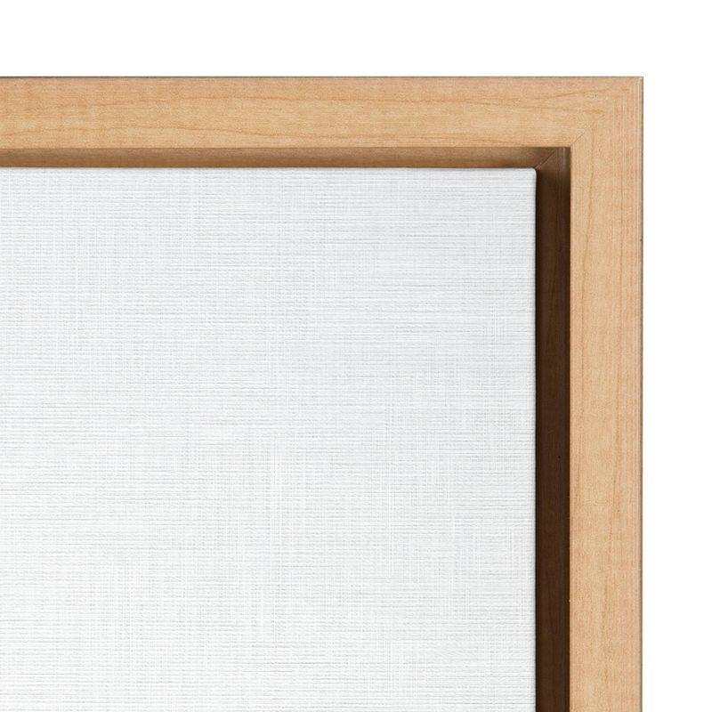 18" x 24" Sylvie Color Football Portrait Framed Canvas Natural - DesignOvation: Modern Style, Plastic Frame, Screen Print Wall Art