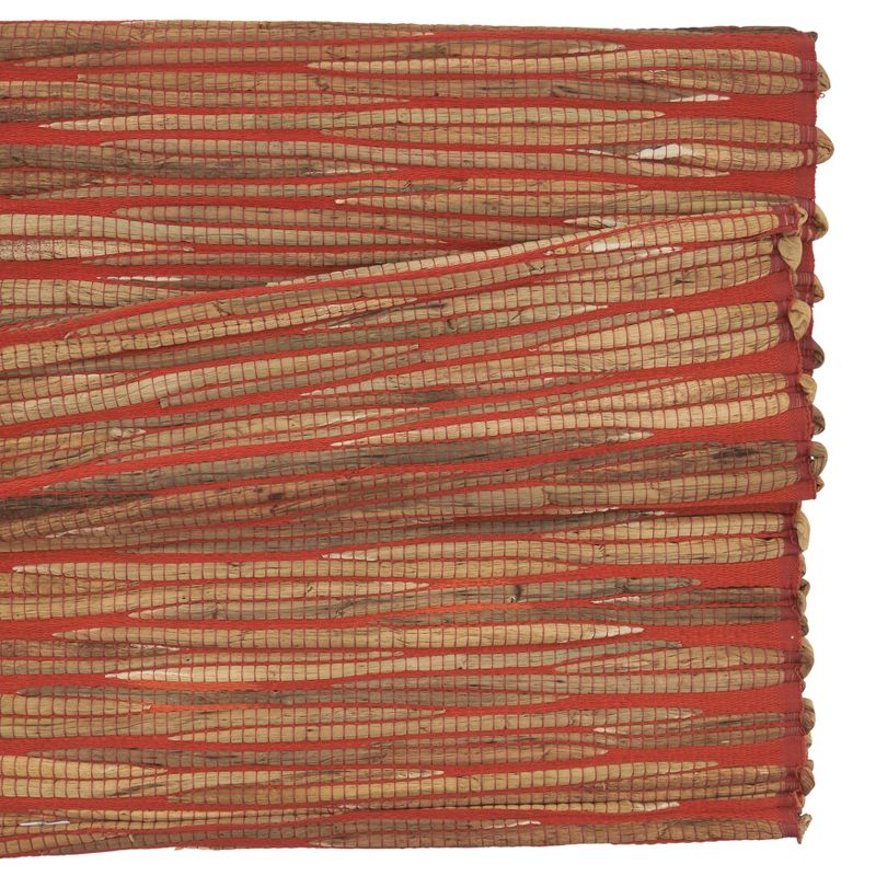 Saro Lifestyle Dinner Table Runner With Water Hyacinth Design, Orange, 14" x 90"