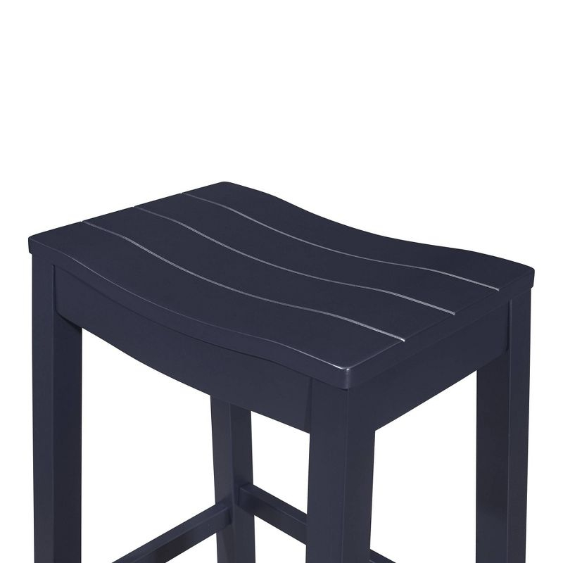 Hillsdale Furniture 24" Fiddler Backless Wood Counter Height Barstool Navy : Matte Finish, Fixed Height