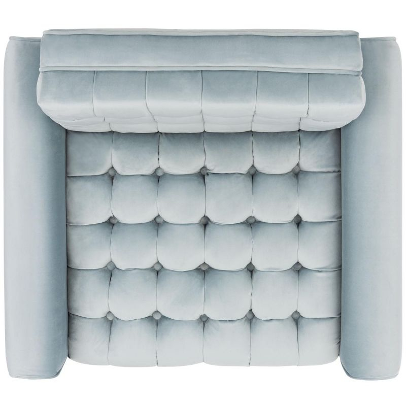 Amaris Tufted Accent Chair - ACH4503 - Slate Blue/Black - Safavieh