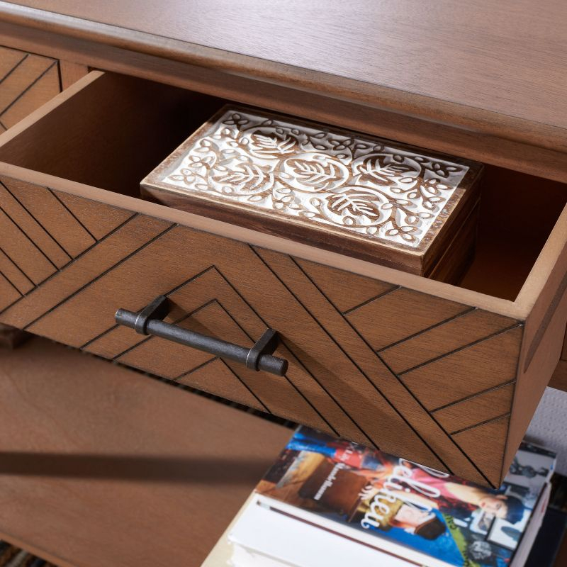 Peyton 3 Drawer Console Table - CNS5705C - Brown - Safavieh