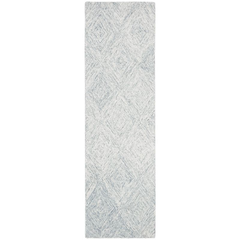 Abstract ABT767 Hand Tufted Runner Rug - Silver - 2'3" X 8' - Safavieh.