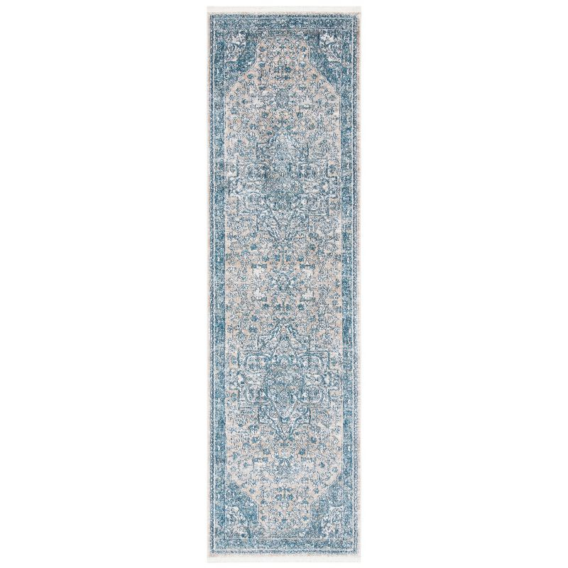 Victoria VIC910 Power Loomed Indoor Accent Rug - Blue/Grey - 2'2"x4' - Safavieh