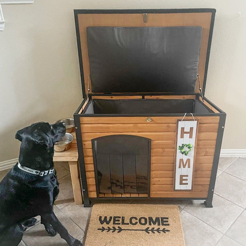 Aivituvin-AIR86-IN Large Insulated Dog House Off-White 43.3"(L) x 29.4" (W) x 33.4"(H)