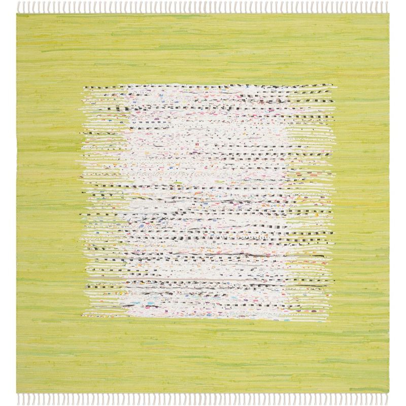 Montauk MTK711 Hand Woven Area Rug - Ivory/Citron - 6'x6' - Safavieh.