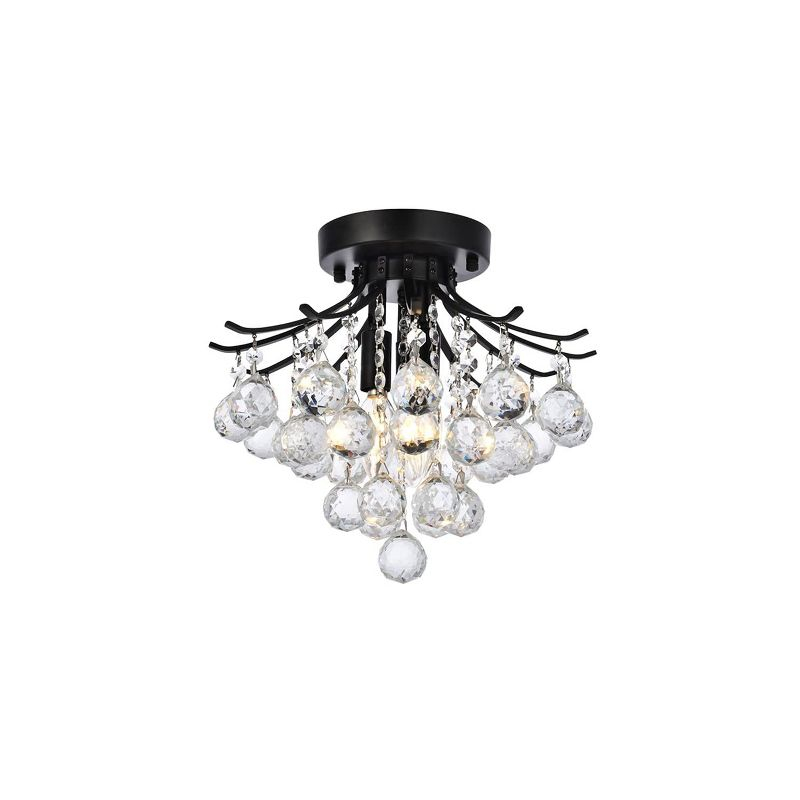 Elegant Lighting Toureg 12 inch black flush mount