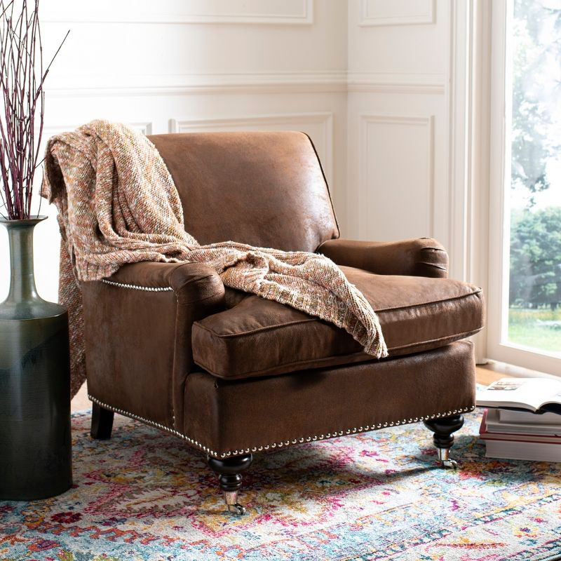 Chloe Club Chair - Brown - Safavieh