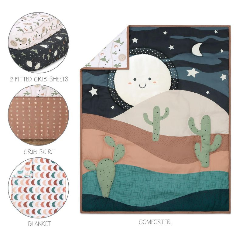 The Peanutshell Crib Bedding Set for Baby Girls & Boys - Joshua Tree, 5 Pieces