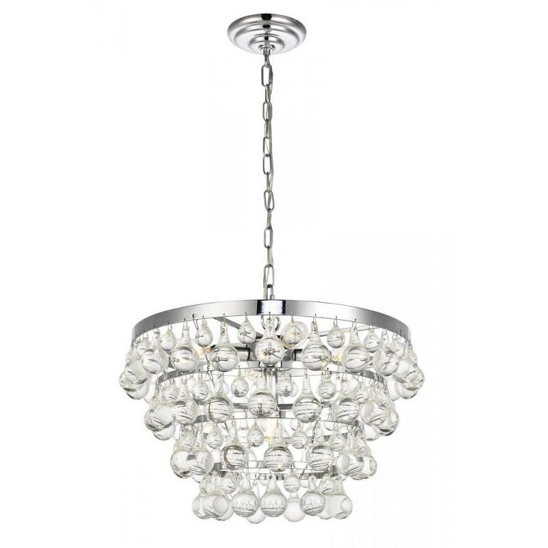 Elegant Lighting Kora Collection Pendant D17 H10.9 Lt:5 Chrome Finish