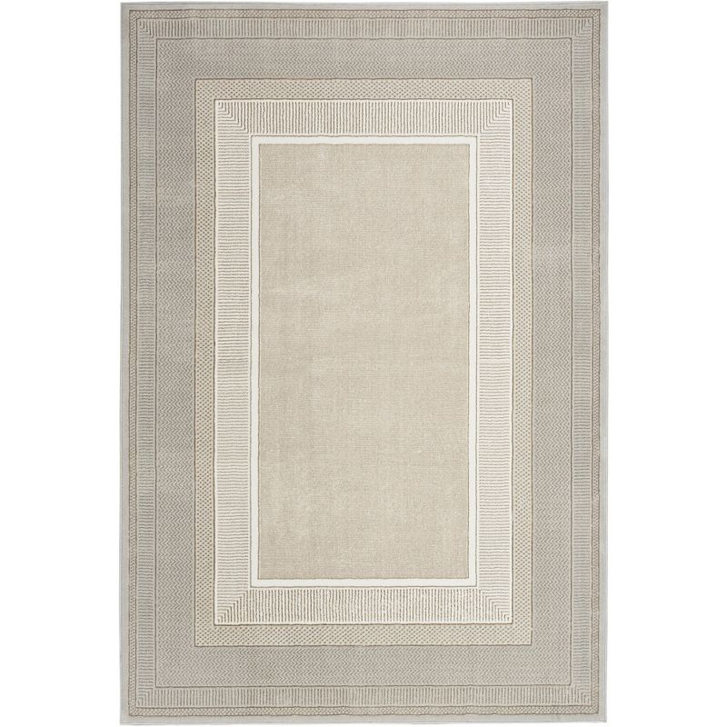 Nourison Glam 5'3" x 7'3" Ivory Modern Indoor Rug