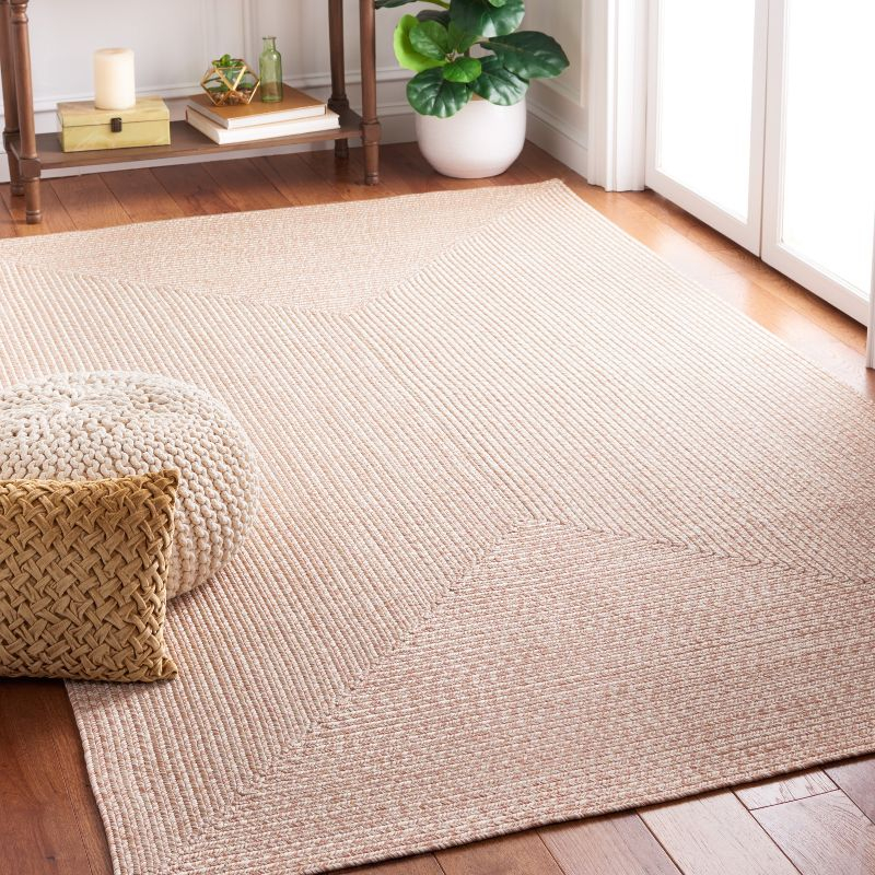 Braided BRA201 Hand Woven Indoor Machine Washable Area Rug - Natural - 6'x9' - Safavieh